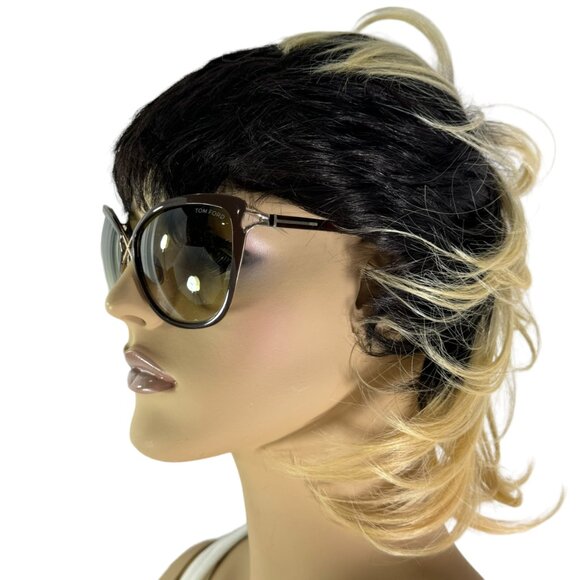 TOM FORD Tortoise Brown Frame Celia Women\'s Sunglasses Made in Italy